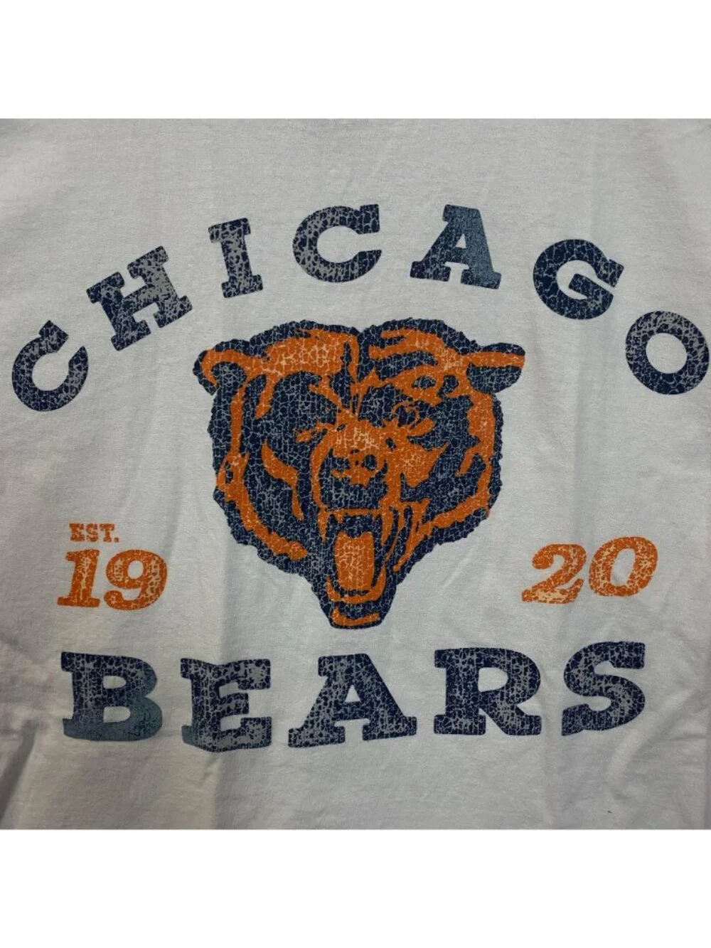 Junk Food Clothing Chicago Bears Faded Vintage Style T-Shirt Small